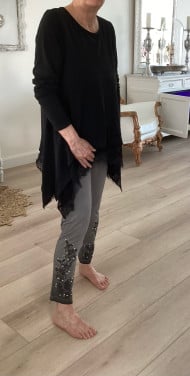 Nieuwe legging met steentjes en  pareltjes heine maat xl