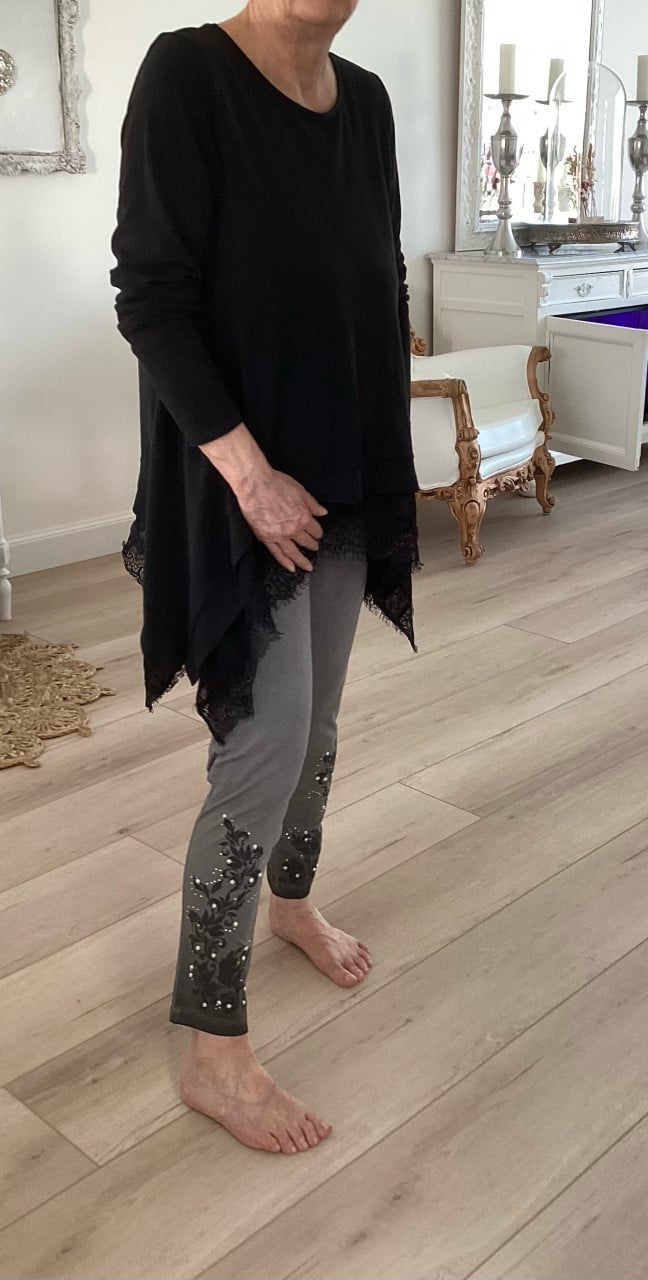 Nieuwe legging met steentjes en  pareltjes heine maat xl