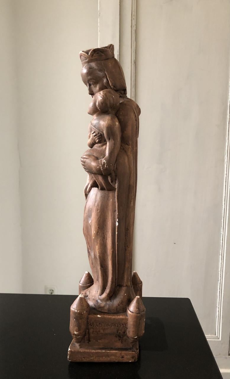 Mooie oude brocante Burchtgravinne van gips