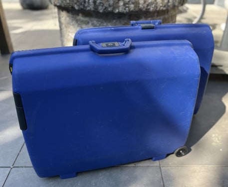 Te koop 2 blauwe samsonite koffers