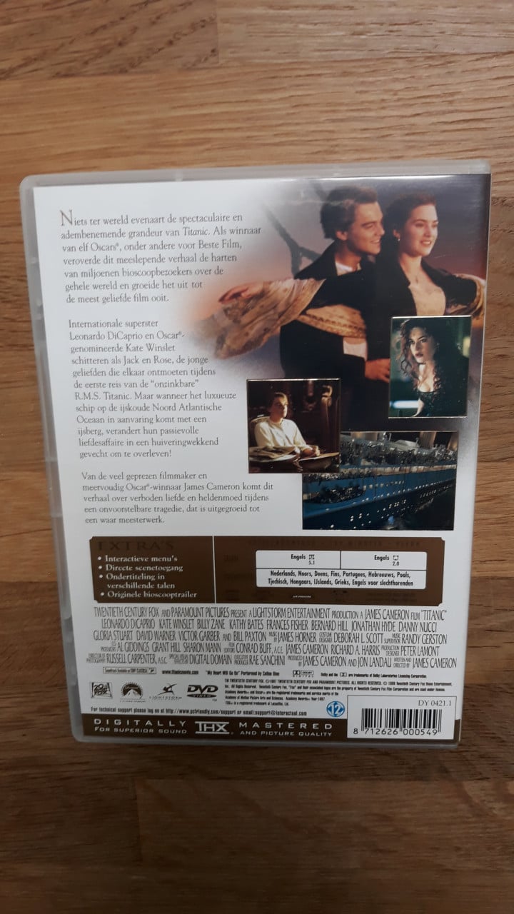 Vijf fenomenale DVD's voor 5 EURO, per stuk 1,25