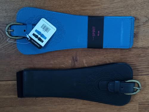 Gratis 95 cm elastische riem - blauw/zwart