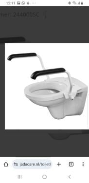 Toiletbeugelset met armleuning