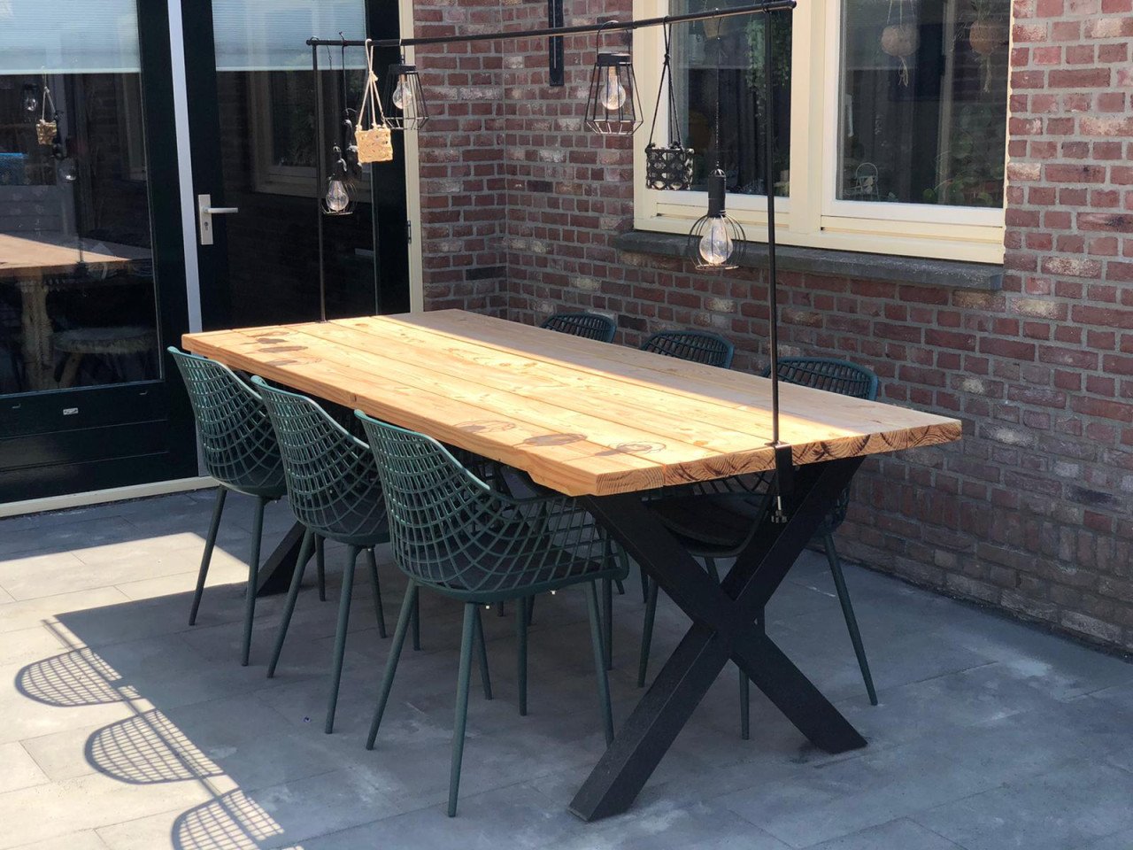 Douglas houten tuintafel & bankje