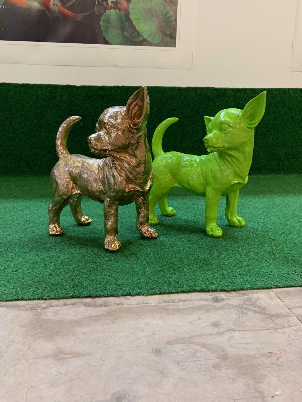 Gouden Olifant beeld deco groot