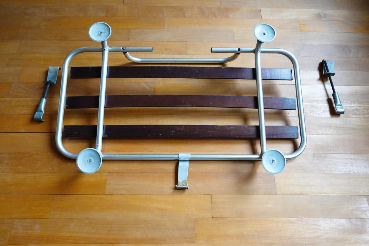 Vintage houten en aluminium koffer imperiaal