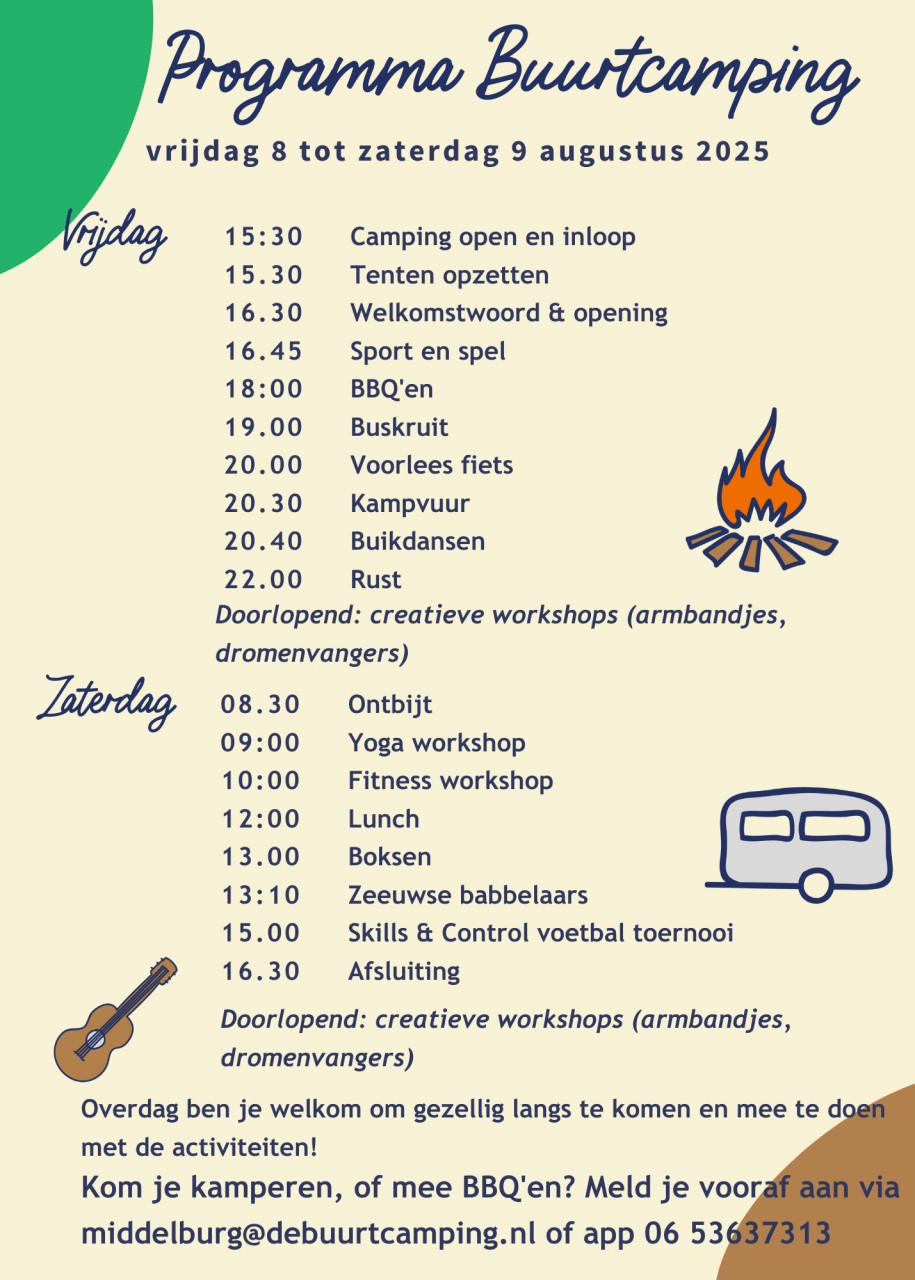 De BuurtCamping 8/9 augustus in dauwendaele