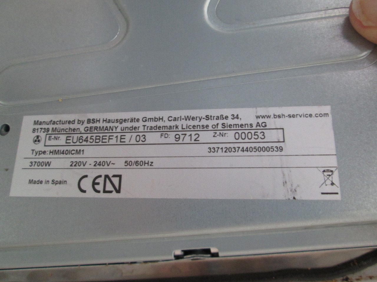 Siemens inductie kookplaat [ inbouw] geschikt voor 220 volt