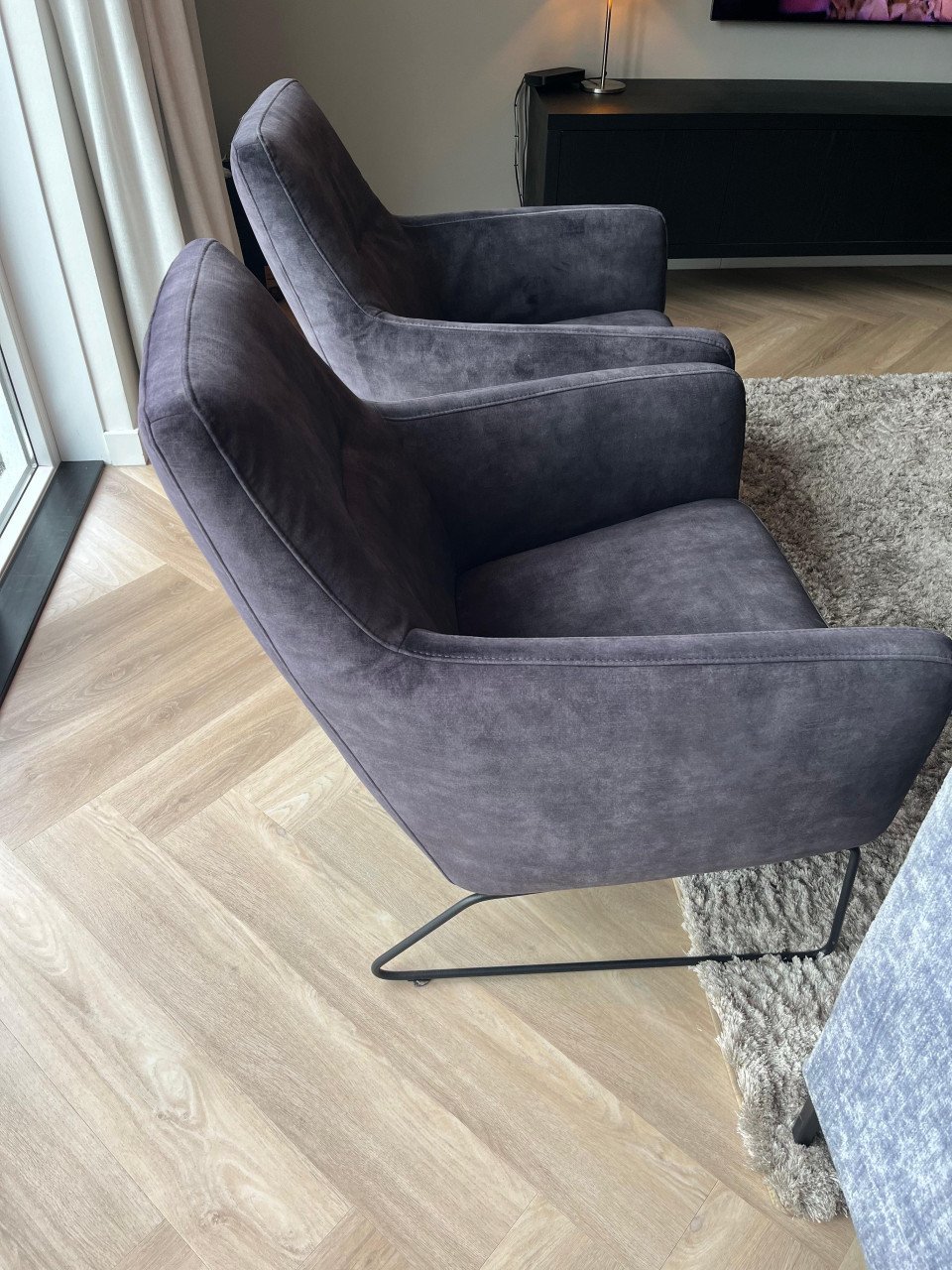 2 fauteuils antraciet Piet Klerkx + Protexx