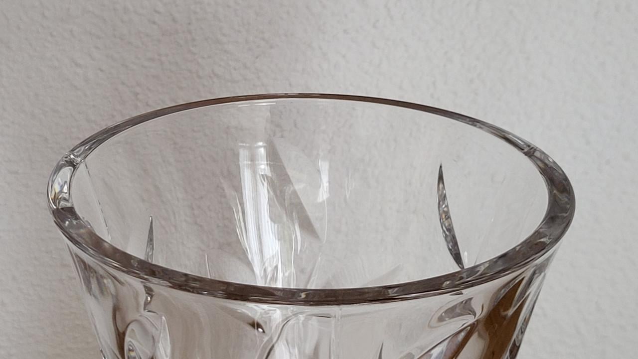 Ravenna zware loodkristallen vaas met bladmotief