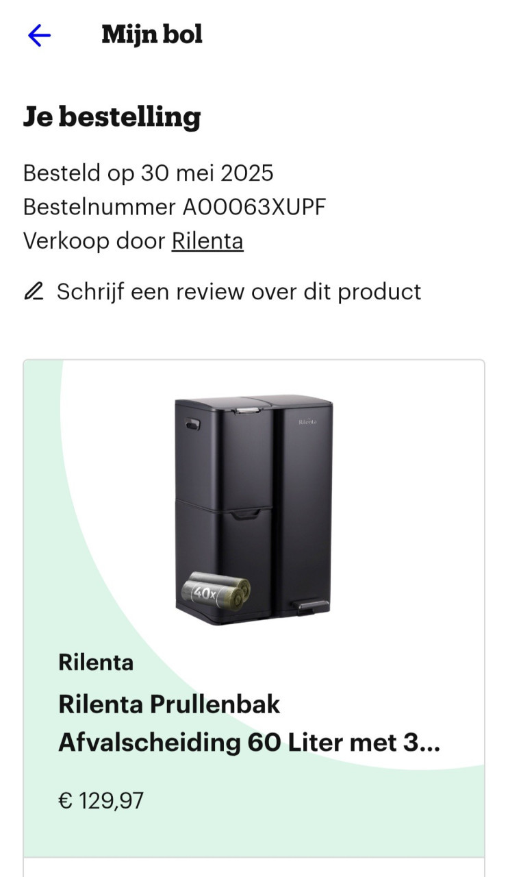Prullenbak Rilenta afvalscheiding 60L