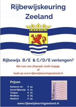 Rijbewijskeuring Zeeland