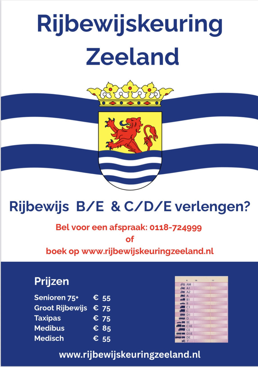 Rijbewijskeuring Zeeland