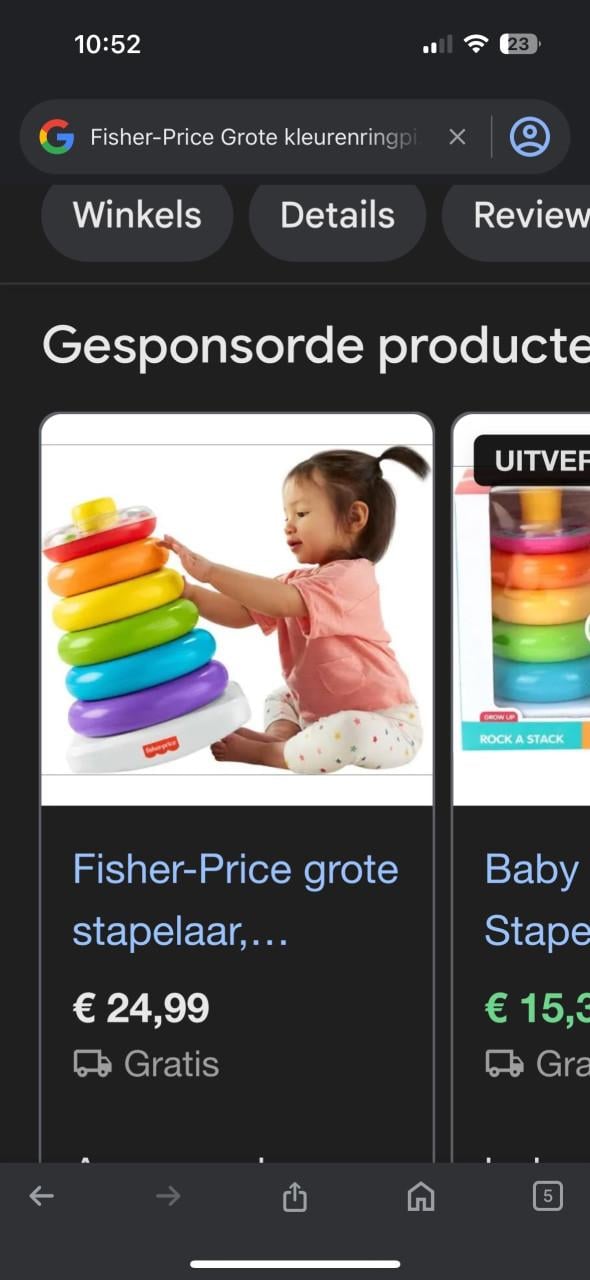 Speelgoed stapeltoren ringen XL