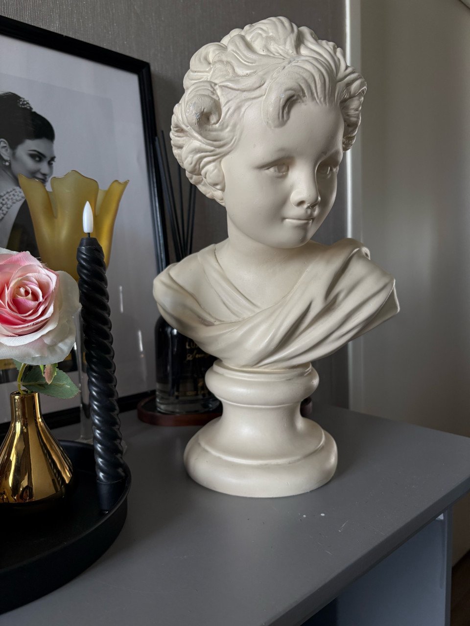 Gipsen sculptuur Jongens buste