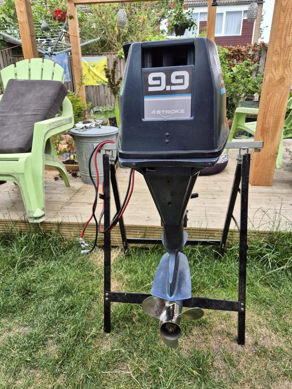 Yamaha 9.9  4 takt. buitenboordmotor met electrische start, kort staart.
