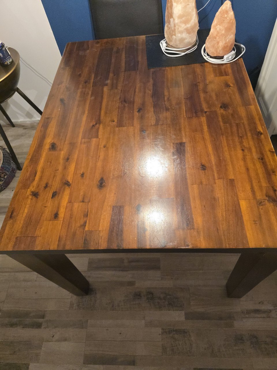 Eettafel, massiefhout 120x90