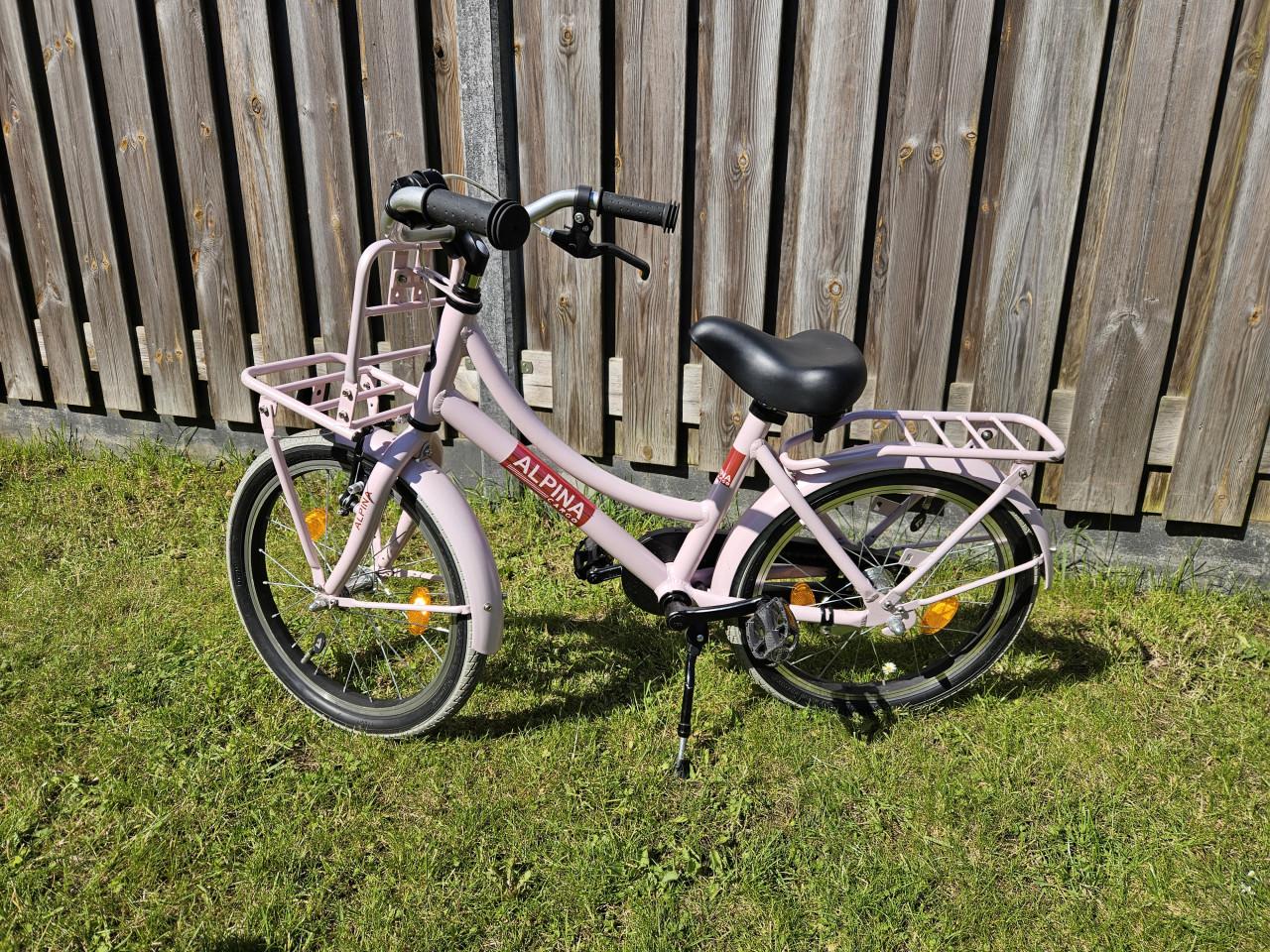 Kinderfiets/meisjesfiets alpina cargo 18 inch roze