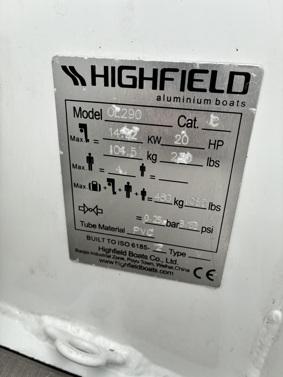 Highfield Aluminium RIB boot