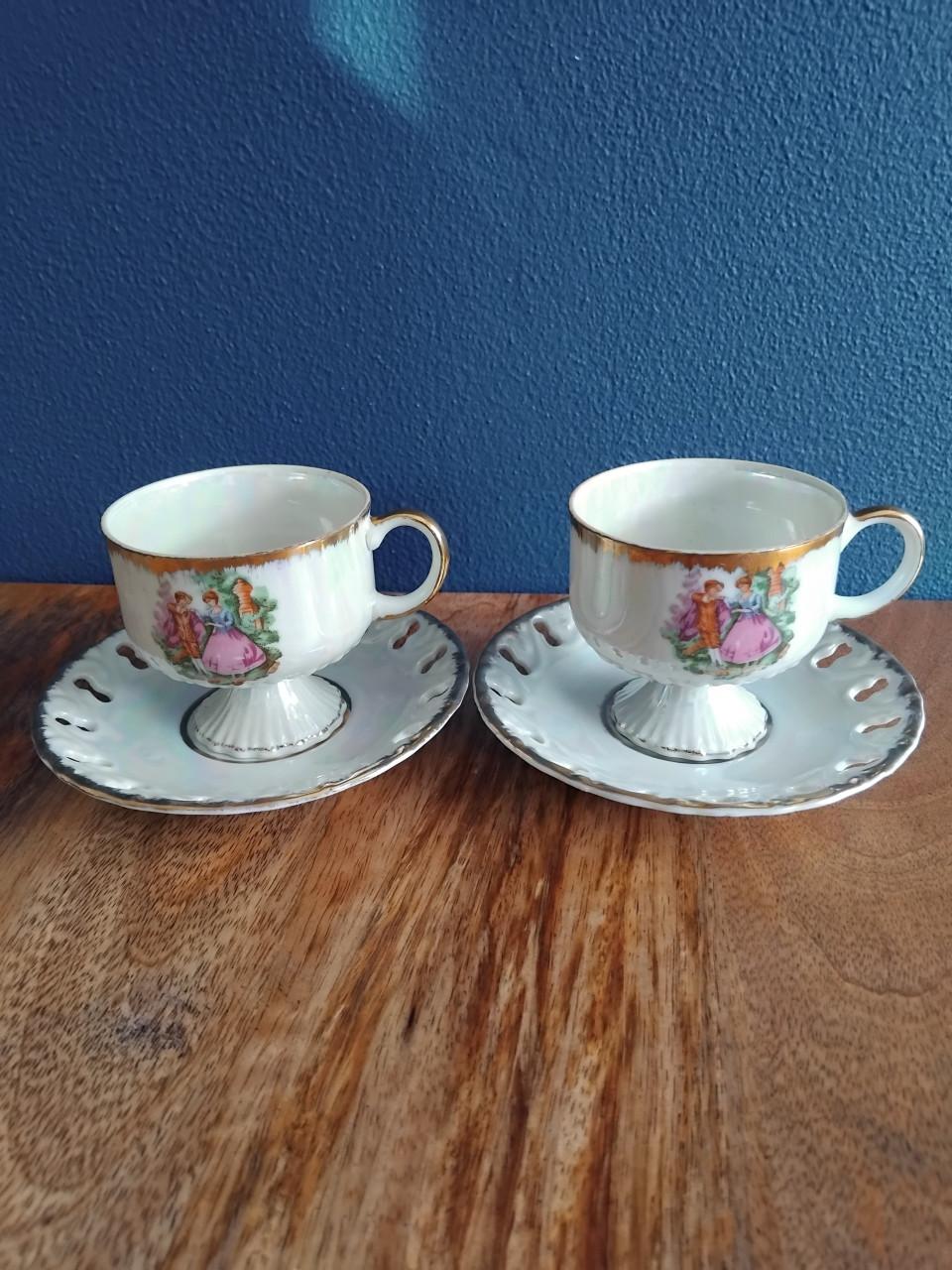 Vintage 4-delig Kop en schotels