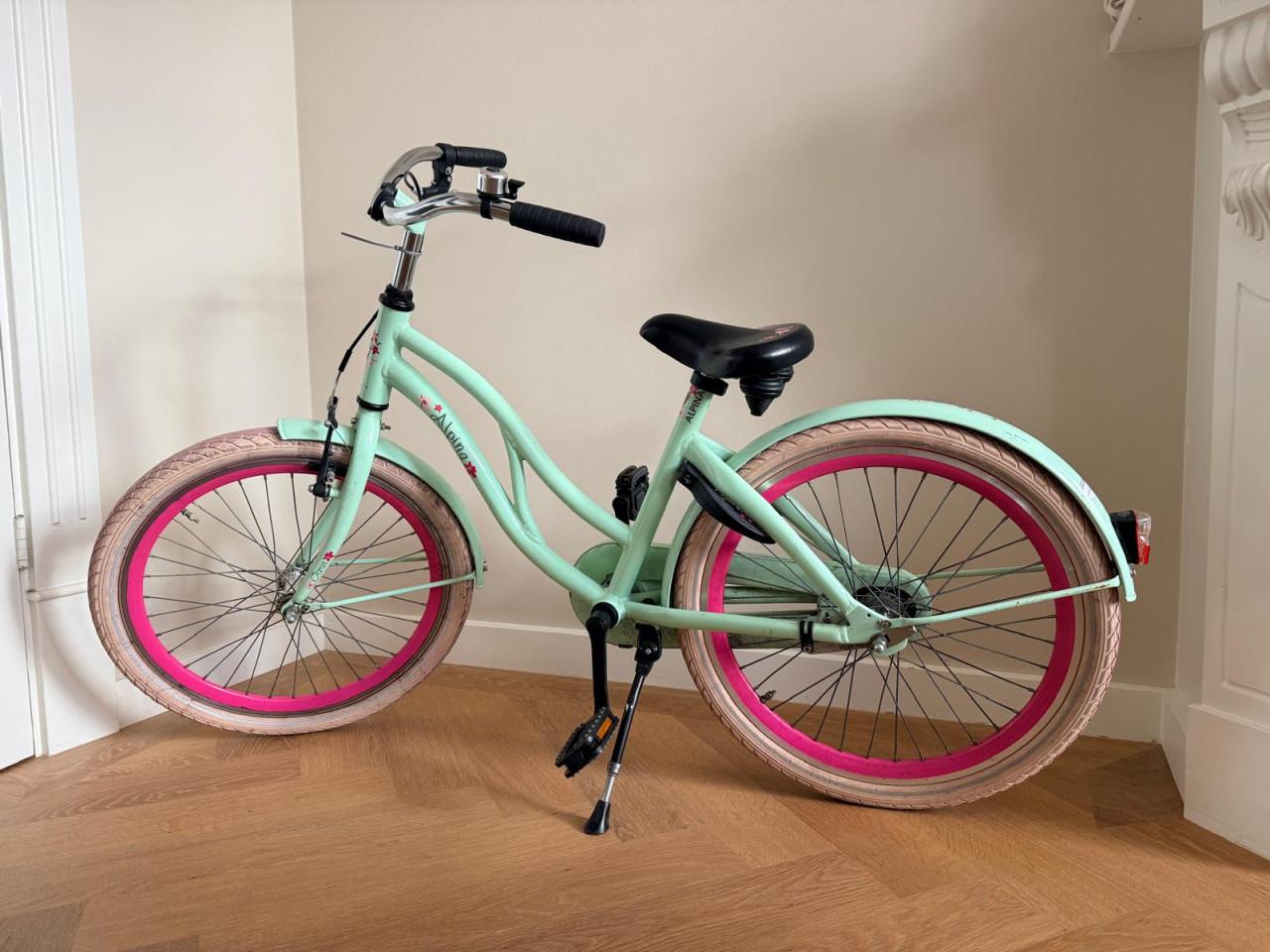 Alpina Ocean 22 inch kinderfiets mintgroen/roze