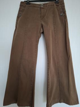 Didi broek met leuke details. Bruin. Maat 44. Gedragen.