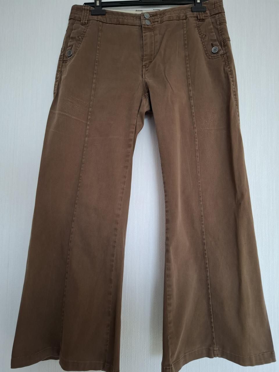 Didi broek met leuke details. Bruin. Maat 44. Gedragen.