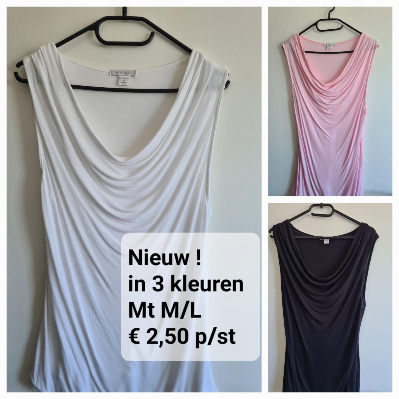 Witte nieuwe Waterfall top in 3 kleuren Mt M/L Merk : Amisu