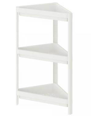 Open hoekkastje badkamer