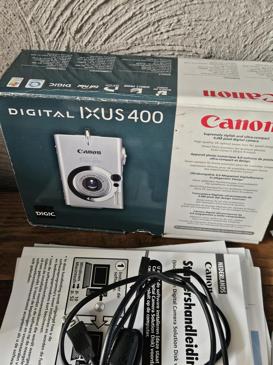 Zgan Canon Digital IXUS 400 digitale camera  Compleet in doos