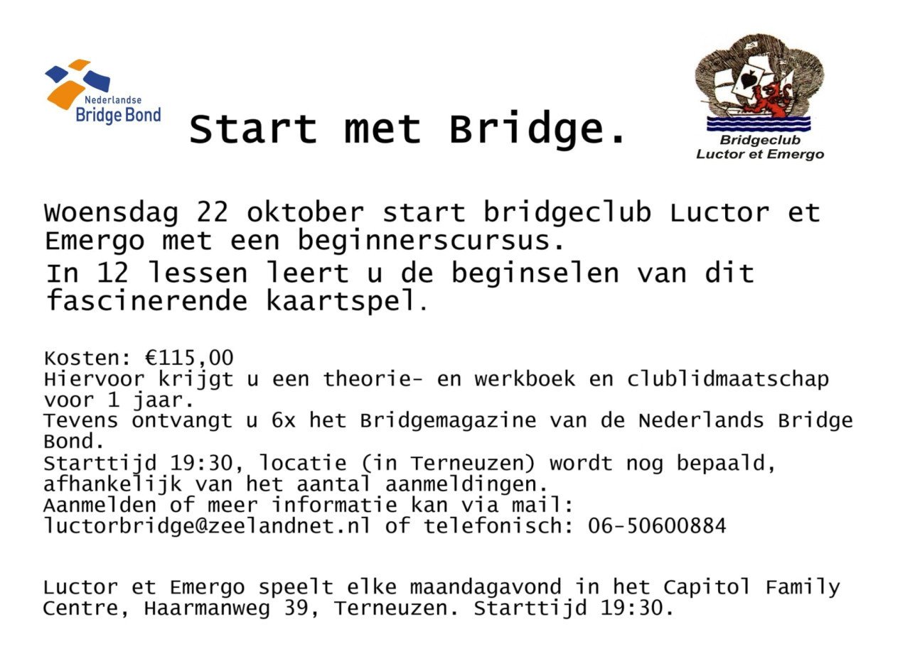 Bridge cursus voor beginners