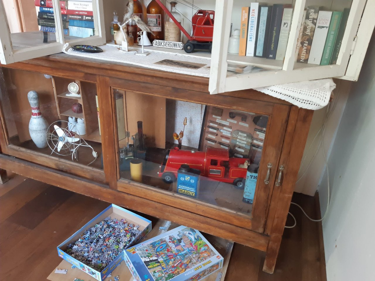 Tafel toonbank vitrine vintage showtafel
