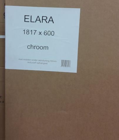 Wiesbaden Elara radiator, chroom, 181x60 cm