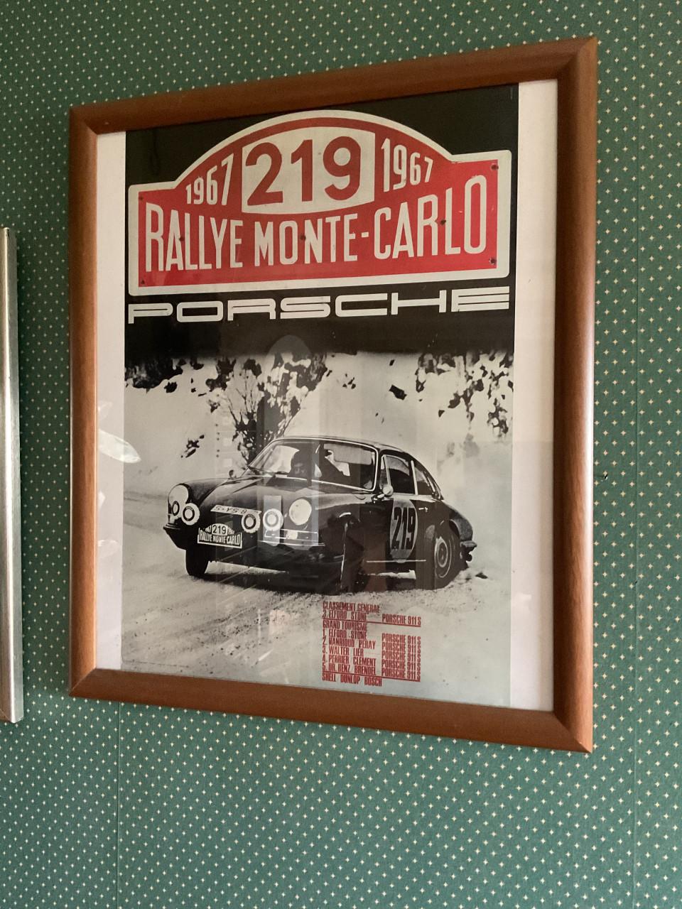 Affiche Porsche Rallye Monte Carlo 1967