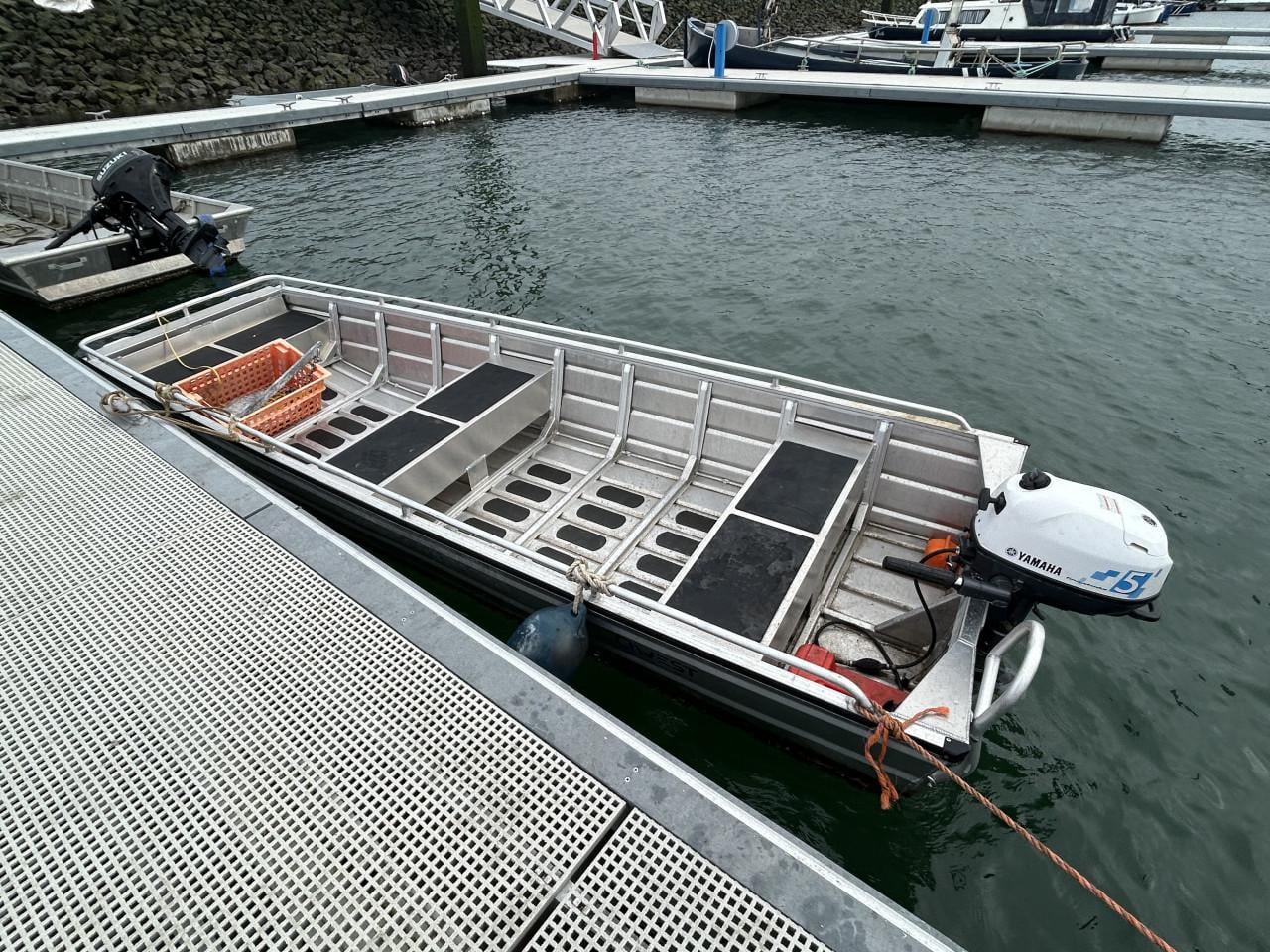 Aluminium boot Yamaha 5pk viertaktmotor