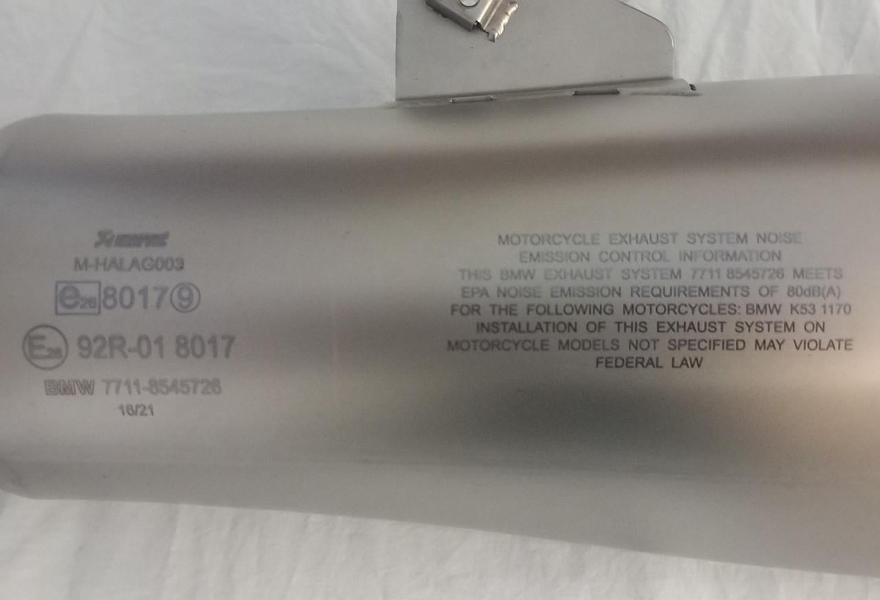 Akrapovic sport einddemper BMW R 1200 RS & R LC modeljaar 2015-