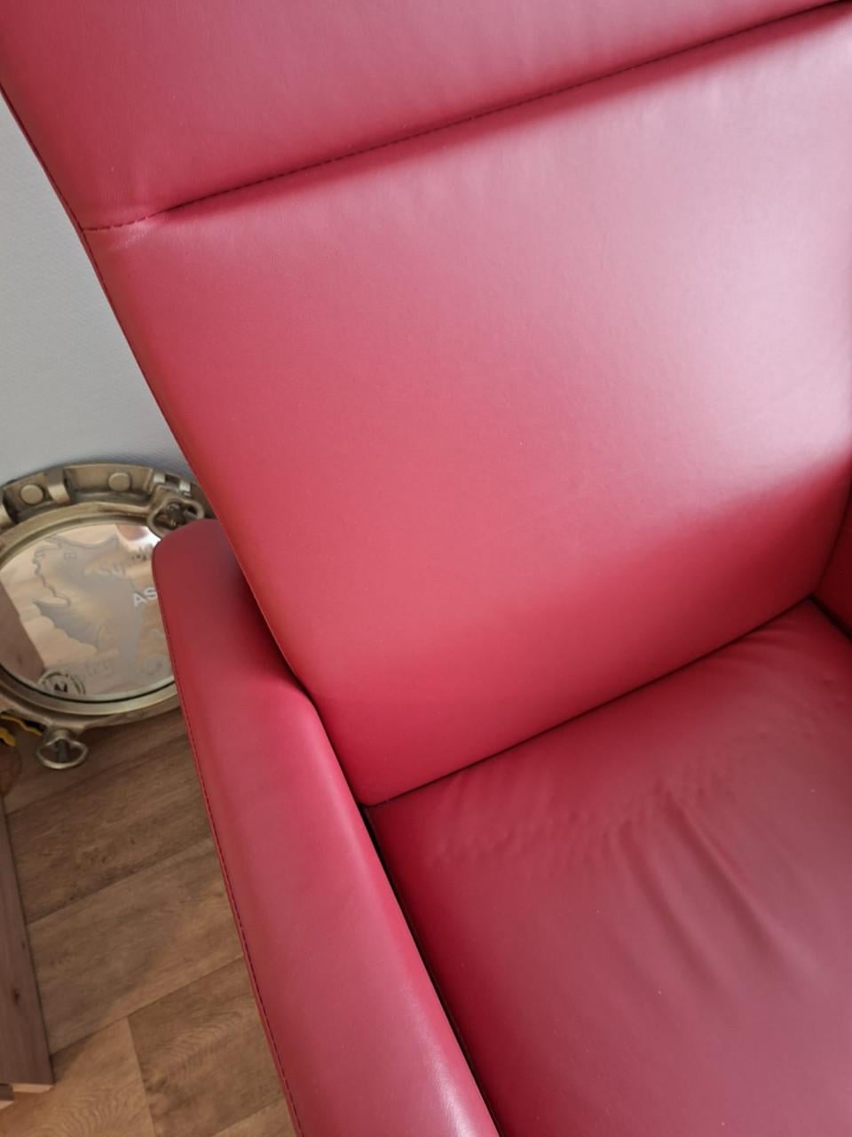 Leren Sta op stoel Fitform, 3 motoren, kleur: bordeaux