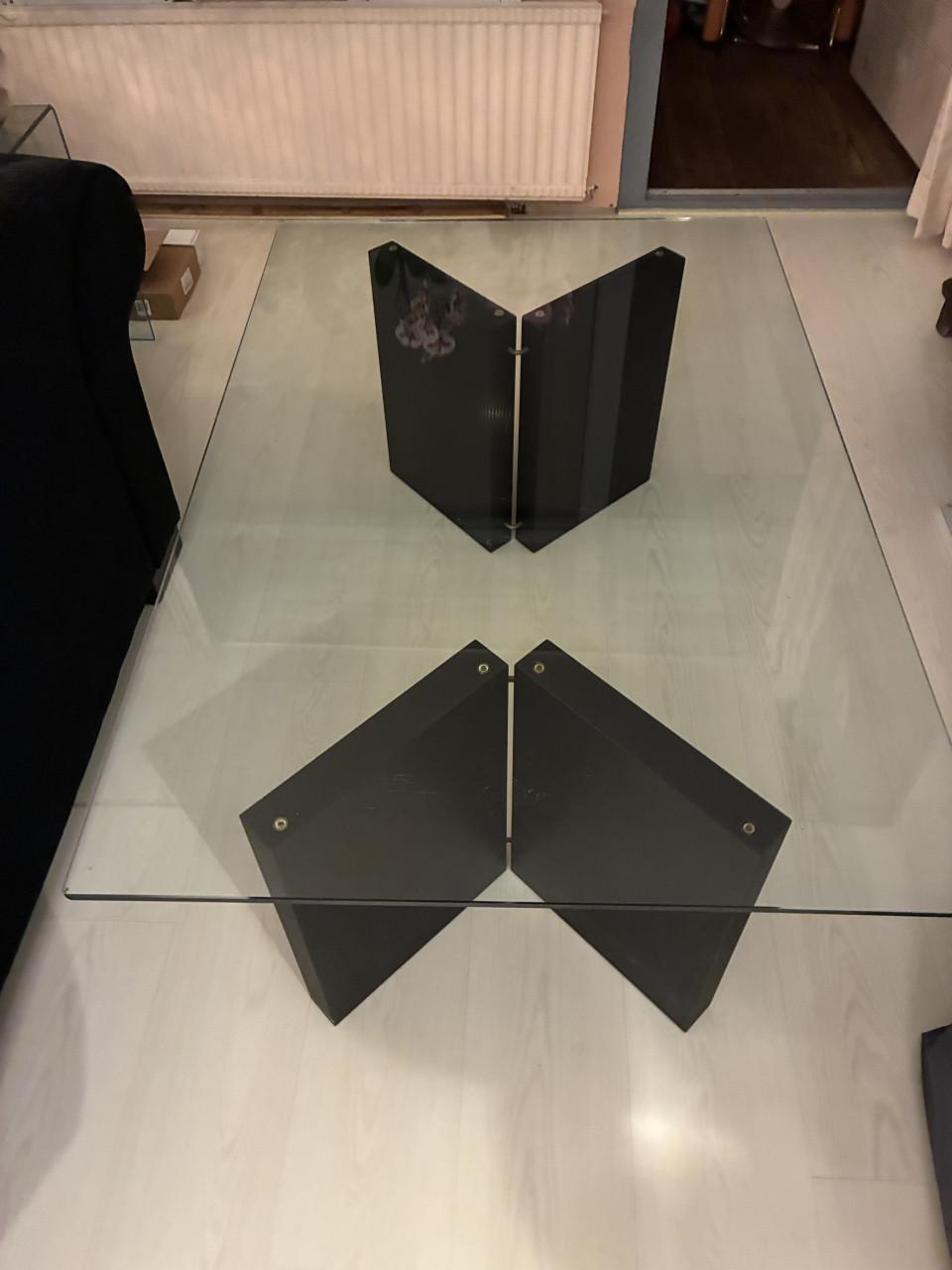 Retro glazen IKEA salontafel