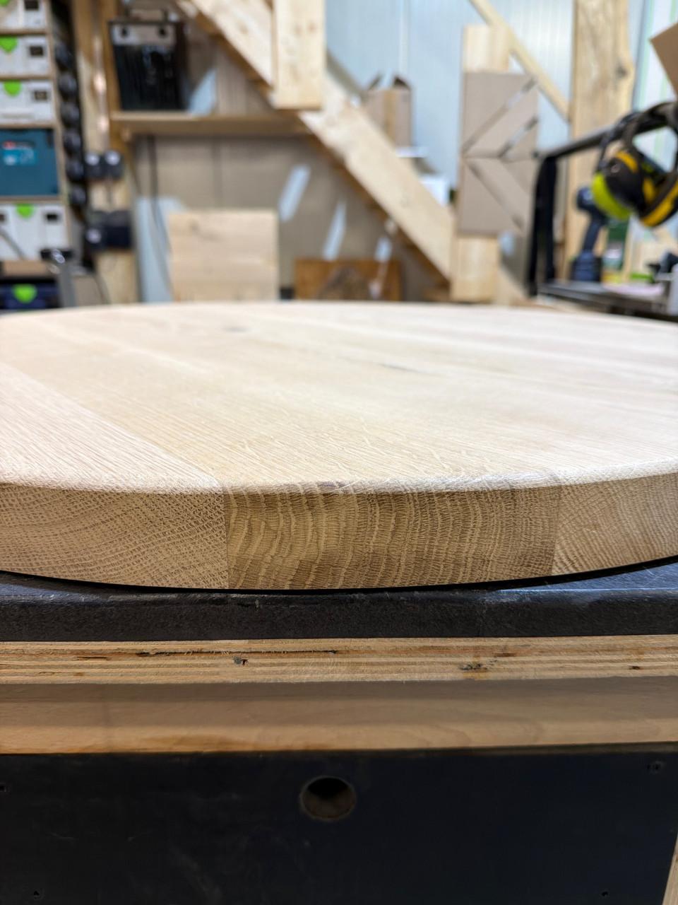 Eiken tafelblad 80cm massief