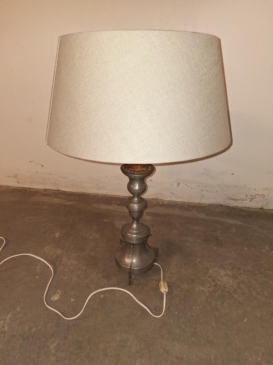 Tinnen schemerlamp