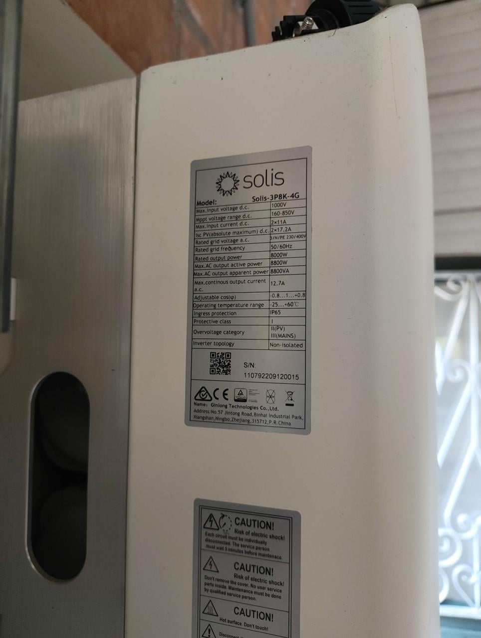 Zonnepaneel omvormer Solis 8kW