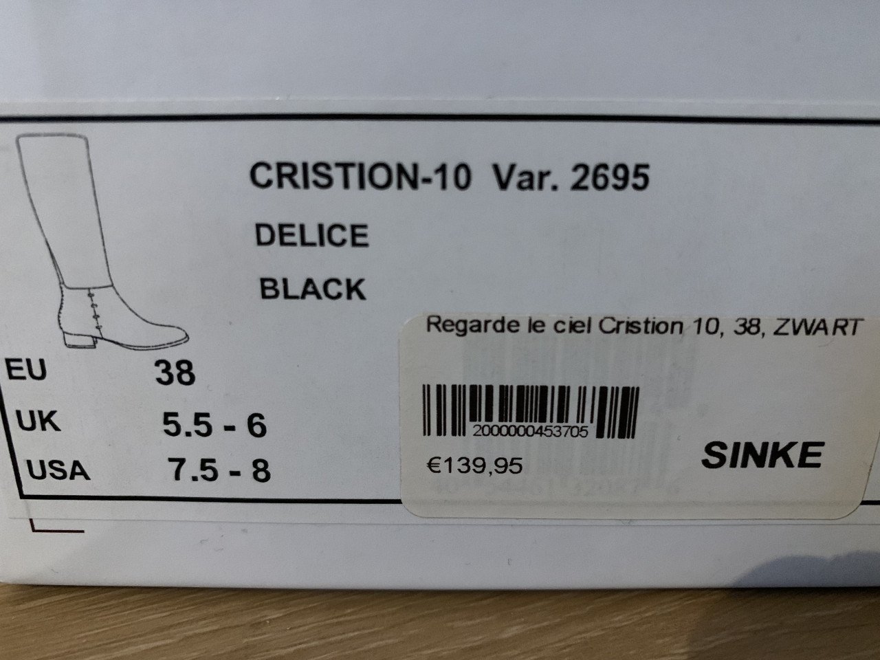 LEREN LAARZEN VAN REGARDE LE CIEL, MT 38