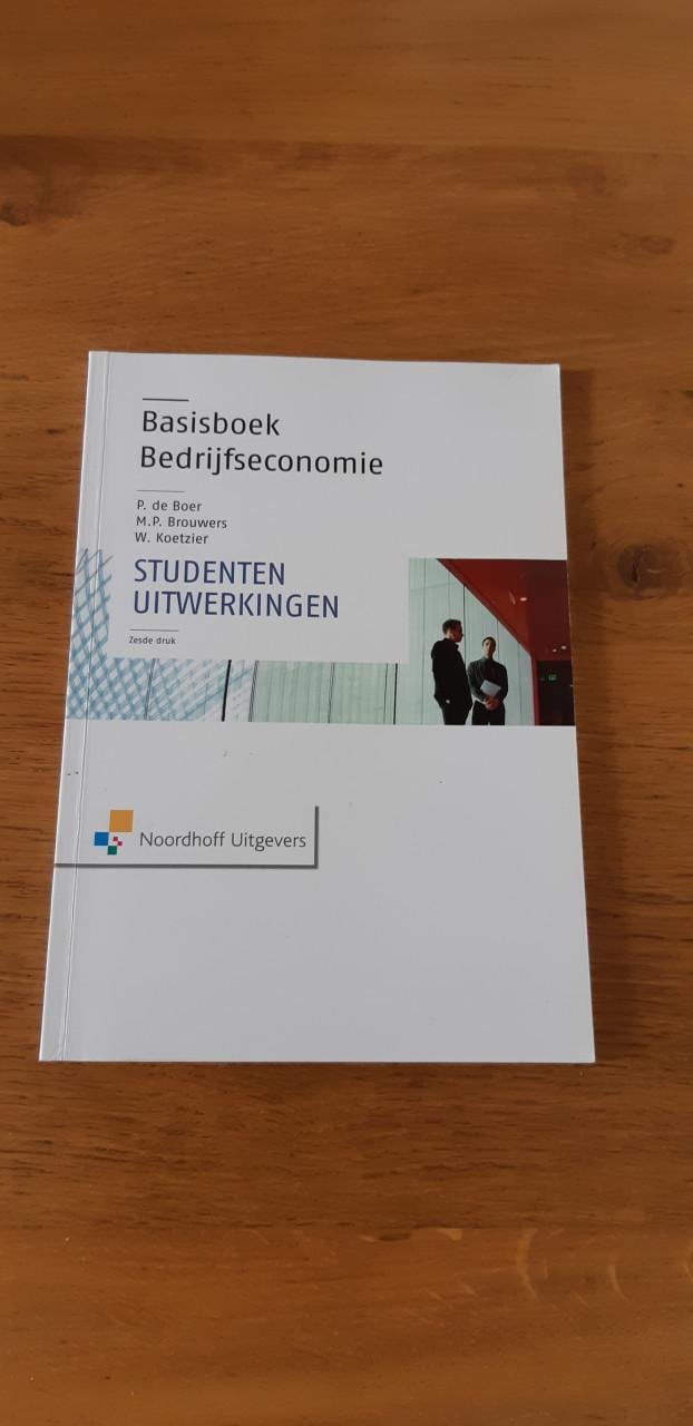 Basisboek Bedrijfseconomie +opgaven+uitwerkingen