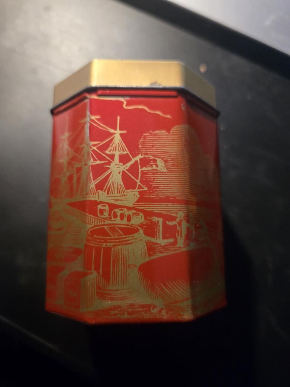 Vintage Lipton Royal Ceylon Tea blik, 9.5x7x9.5 cm