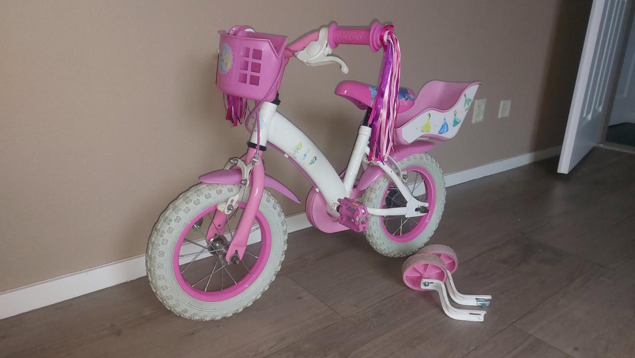 Kinderfiets meisjes 12 inch roze disney