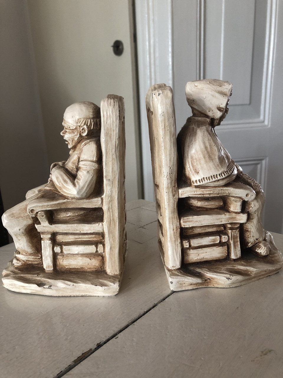 Boekensteunen 'opa en oma'