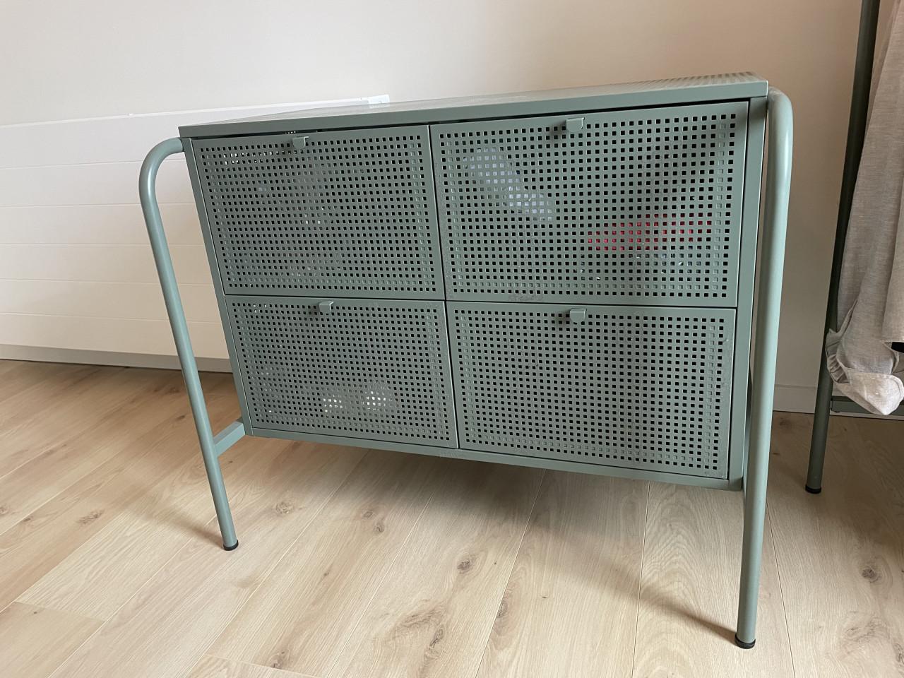 IKEA Nikkeby serie compleet 4 stuks kasten kledingrek groen