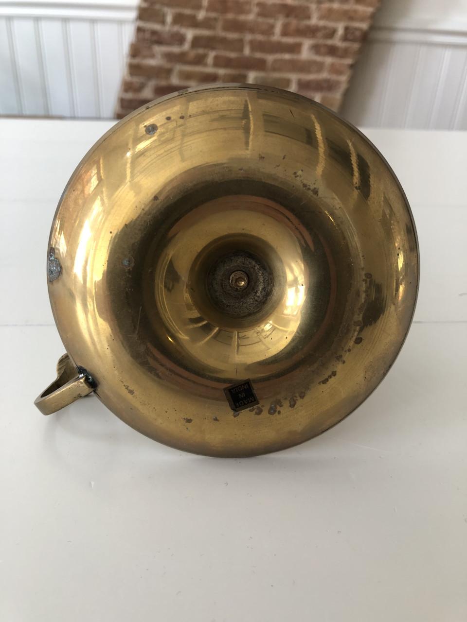 Mooie brocante messing blaker met schuif