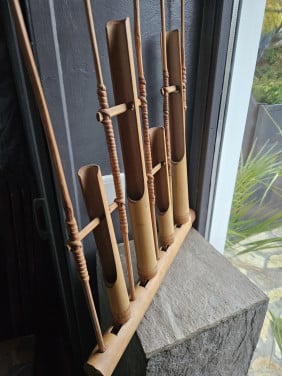 Mooi groot vintage angklung indonesisch bamboe muziekinstrument...