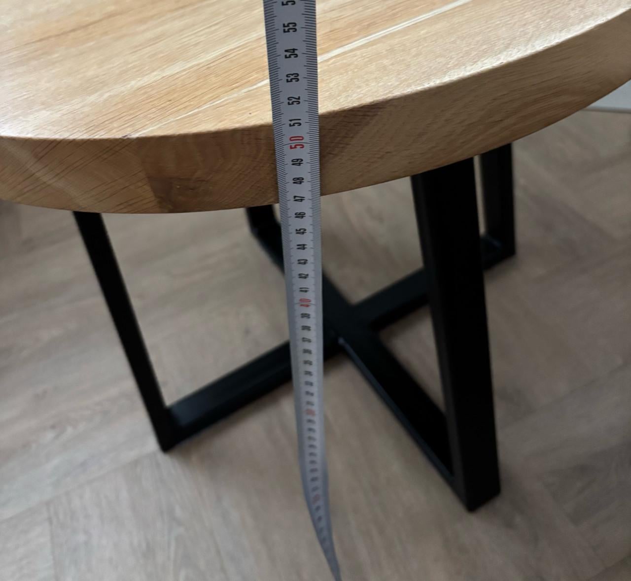 Set massief eikenhouten salontafels